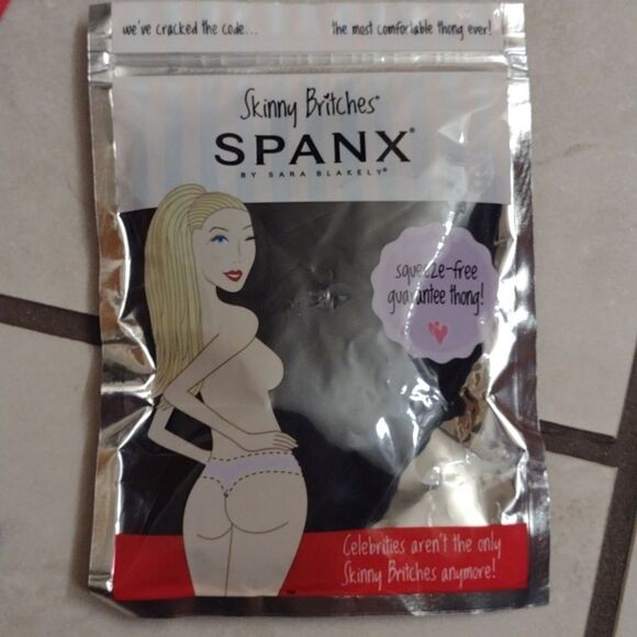 NWT Spanx Underwear bundle Four Thongs Gloss pink Ice blue Nude and Black L/XL - Picture 7 of 10